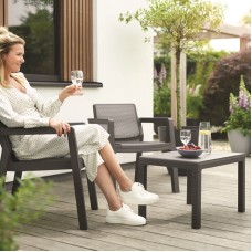 KETER. Set mobilier balcon graphite Emily..